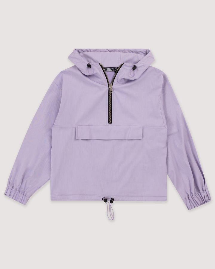 Lila | Yarım Fermuarlı Cepli Hoodie