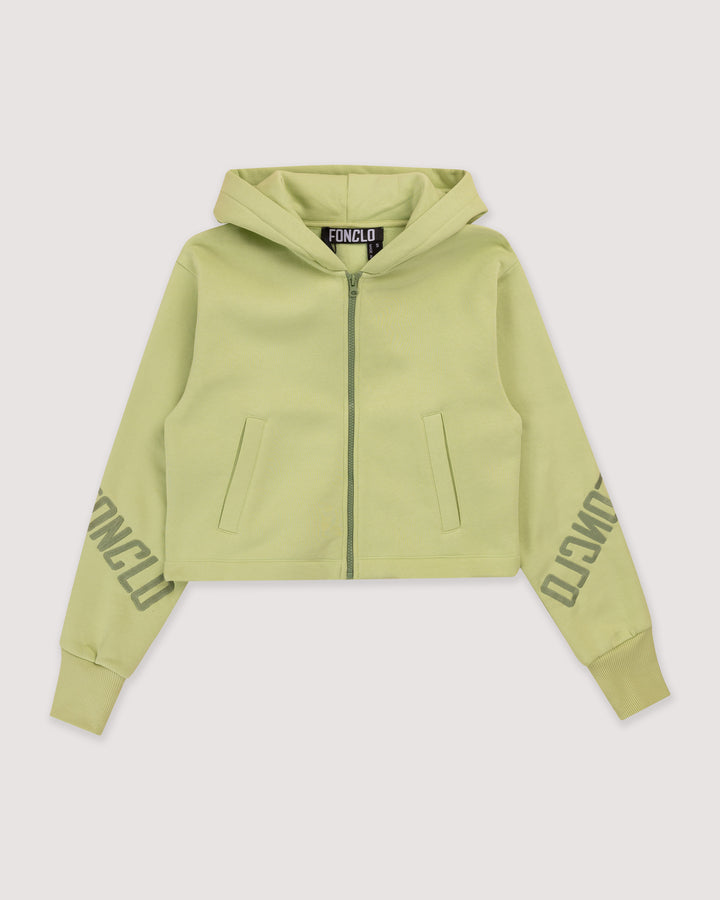 Yeşil | Logo Nakışlı Hoodie