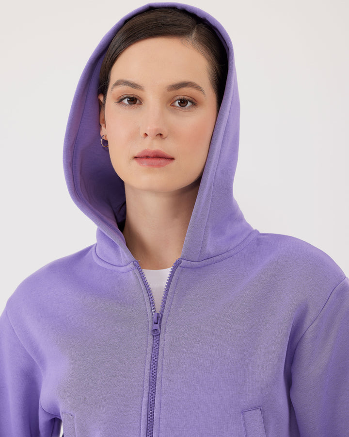 Lilac | Logo Embroidered Hoodie