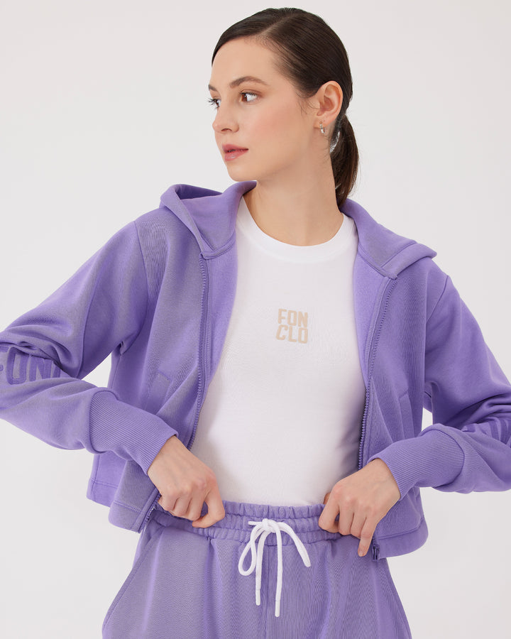 Lilac | Logo Embroidered Hoodie