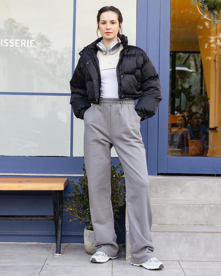 Gri | Yüksel Bel Eşofman Altı