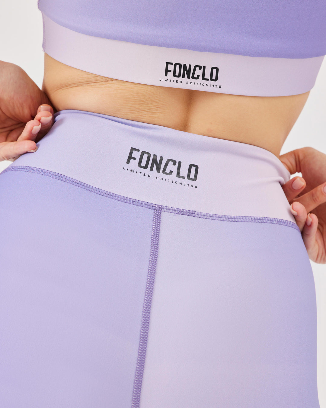 Lilac, Legging, gradient, ankle-length, elastic waistband, slim fit, fonclo logo, stretchy, high-waist.