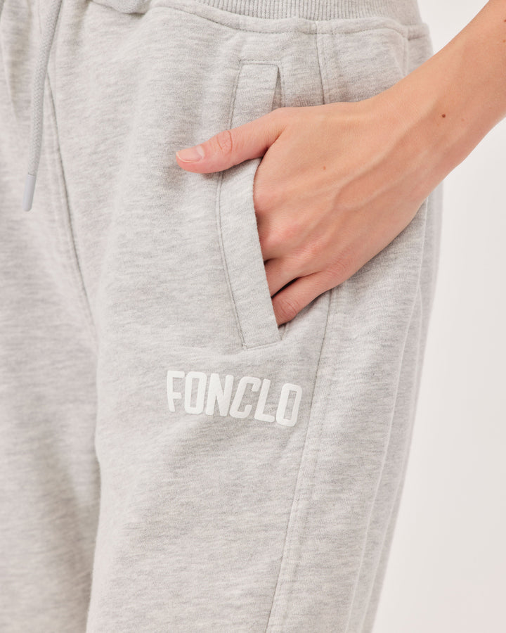 Grey, Flared Trousers, Side Pockets, Pants, Joggers, front fonclo logo, flared leg cut, wide leg, comfortable fit, Elastic waistband, Long, Regular fit, Regular waist. 