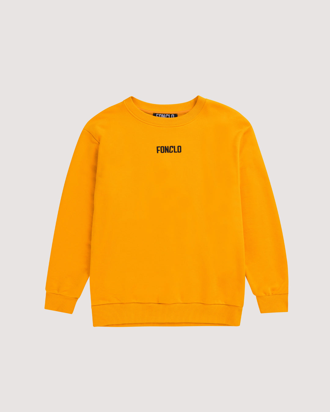 Turuncu | Logo Baskılı Basic Sweatshirt