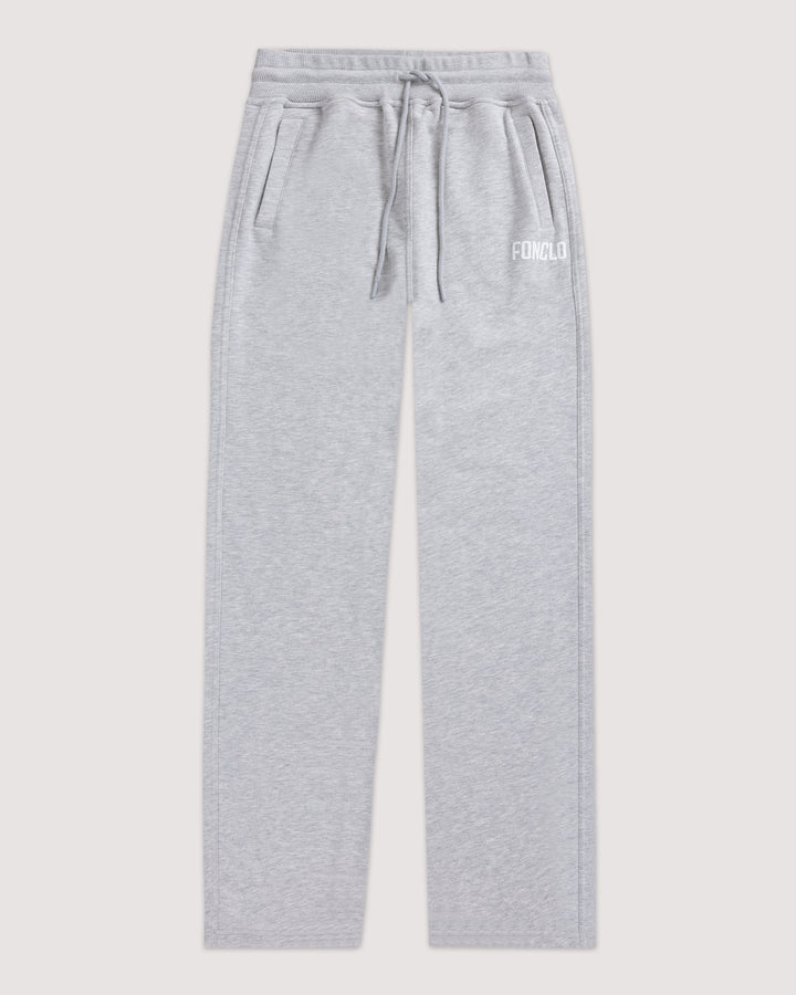 Grey, Flared Trousers, Side Pockets, Pants, Joggers, front fonclo logo, flared leg cut, wide leg, comfortable fit, Elastic waistband, Long, Regular fit, Regular waist. 